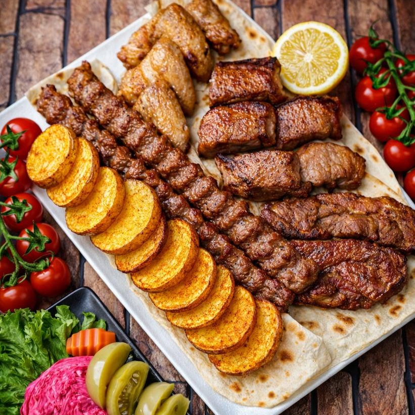 Խորովածի հավաքածու  Խոզի մսով Հավի թևիկով