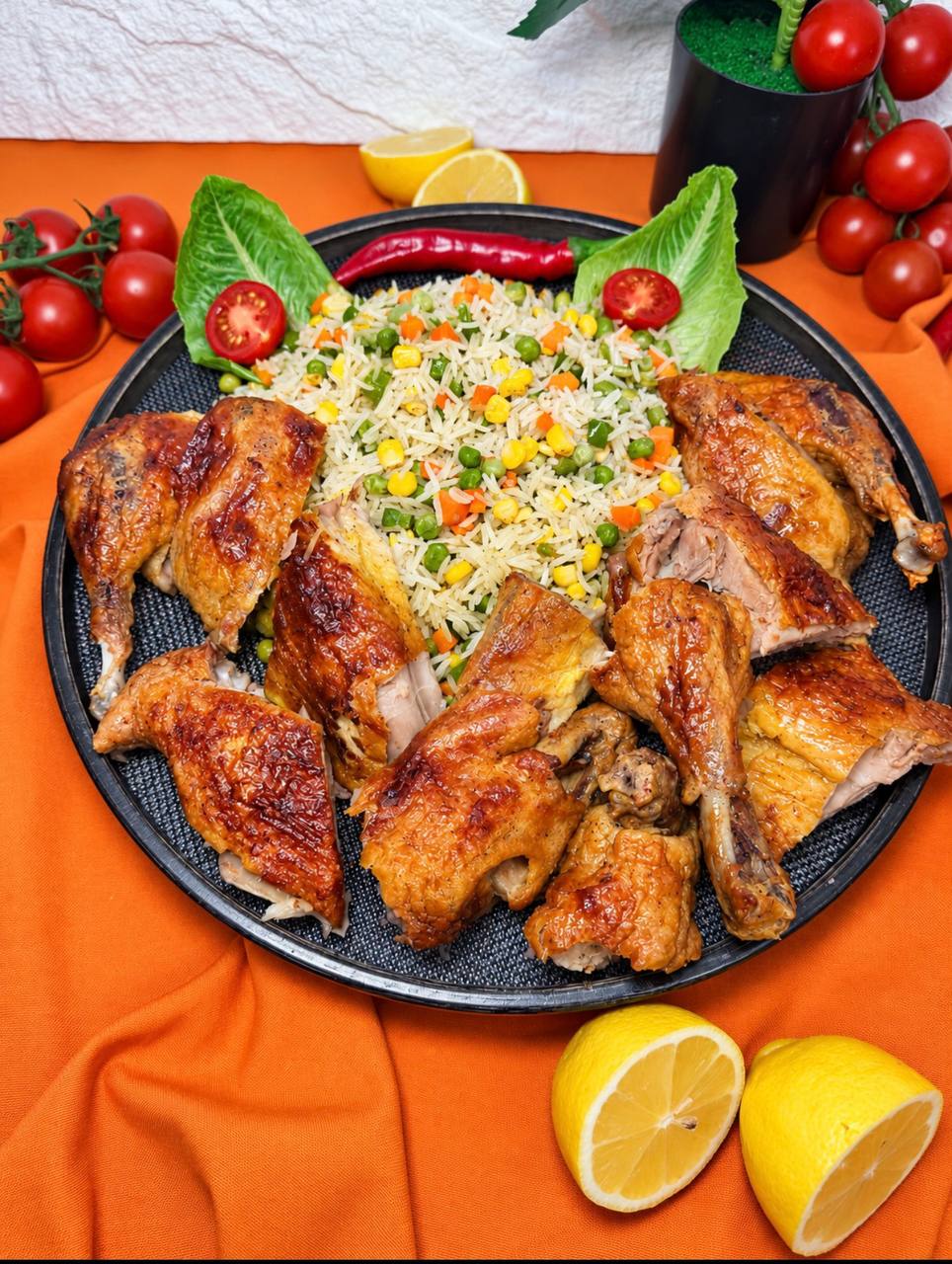 Բադ Ջեռոցում Բրնձով Կտրատած (սկուտեղով)