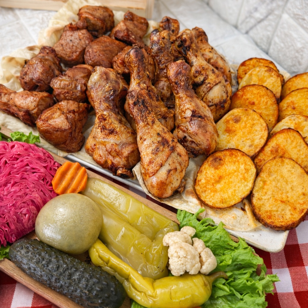 Խորովածի Սեթ Խոզի  Փափուկ միս Հավի Բդիկով